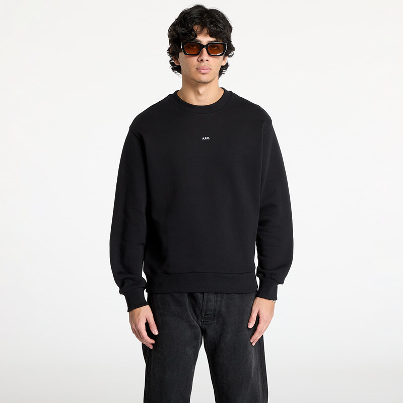 Mikina A.P.C. Boxy Micro Logo Sweatshirt Black L 60933493