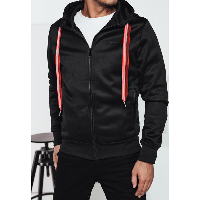 BASIC Pánska čierna mikina s kapucňou BX5858 61532608