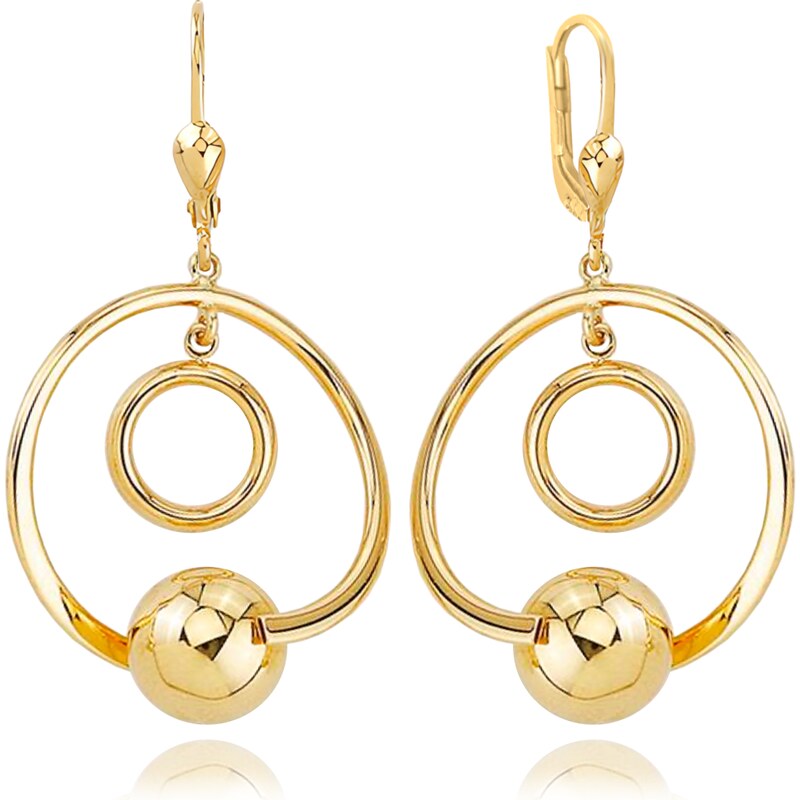 OLIVIE MINET Zlaté náušnice s kuličkou Au 585/1000 65013877