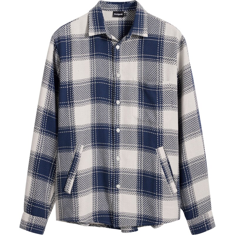 Desigual Košeľa námornícka modrá / biela ako vlna 60938311
