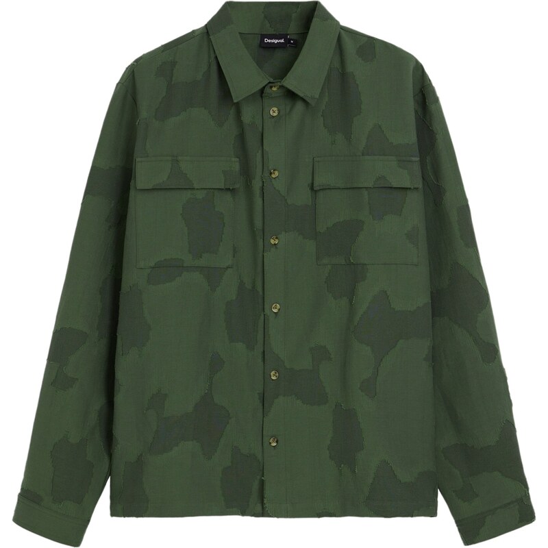 Desigual Košeľa zelená / tmavozelená 60938323
