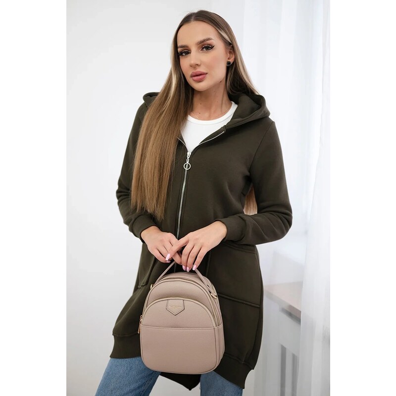 Zateplená mikina Hille so zipsom na chrbte 65080629