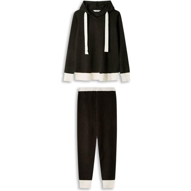 Gisela Pyžamo Set čierna / biela 60938364