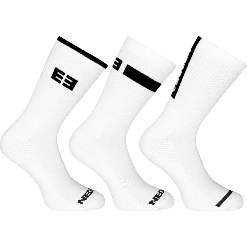 3PACK ponožky Nedeto športové vysoké bielé (3NOB4) 60940281