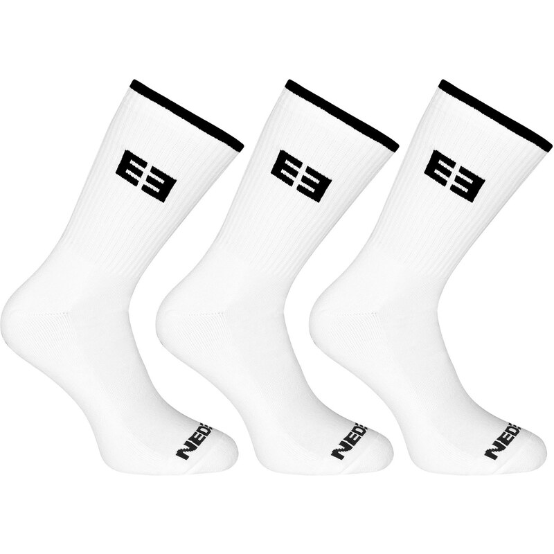 3PACK ponožky Nedeto športové vysoké bielé (3NOB3) 60940282