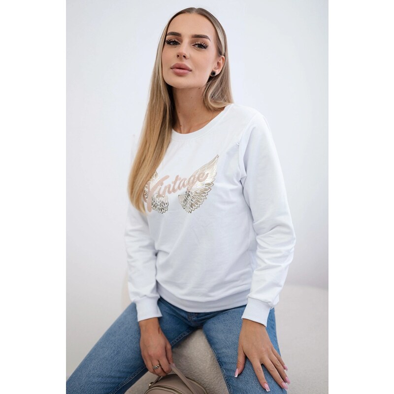Kesi White sweatshirt with print 64785701