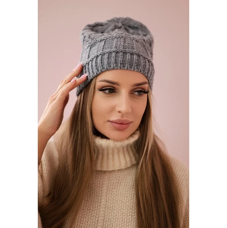 Kesi marka niezdefiniowana Čapica s fleece Marta K231 tmavošedý 60941776