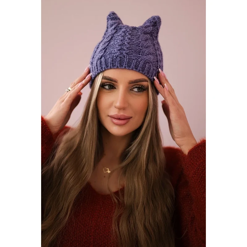 Kesi Čapica s fleece Rabbid K237 svetlo fialová 64696041
