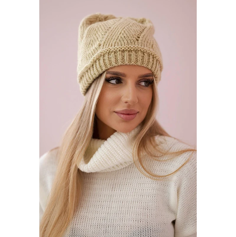 Kesi marka niezdefiniowana Dámska čiapka Klarysa K393 béžová 60941979