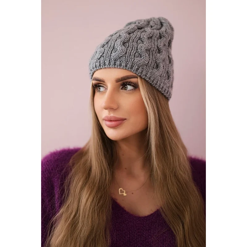 Kesi marka niezdefiniowana Čapica s fleece Teresa K285 tmavošedý 60942009