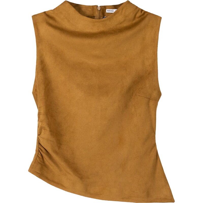 Bershka Top hnedá 63211616