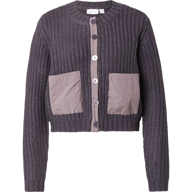VILA Kardigán VIBerg tmavošedá / tmavosivá 60961676