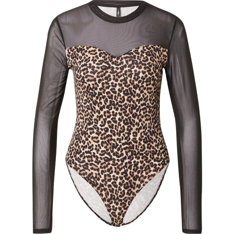 ONLY Košeľové body ONLLive Love tmavobéžová / čierna 63008403