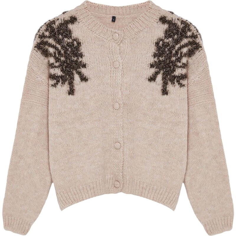 Trendyol Kardigán svetlobéžová / bronzová 60961637