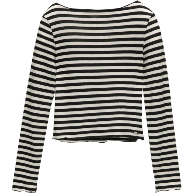 Pull&Bear Tričko čierna / šedobiela 63151899
