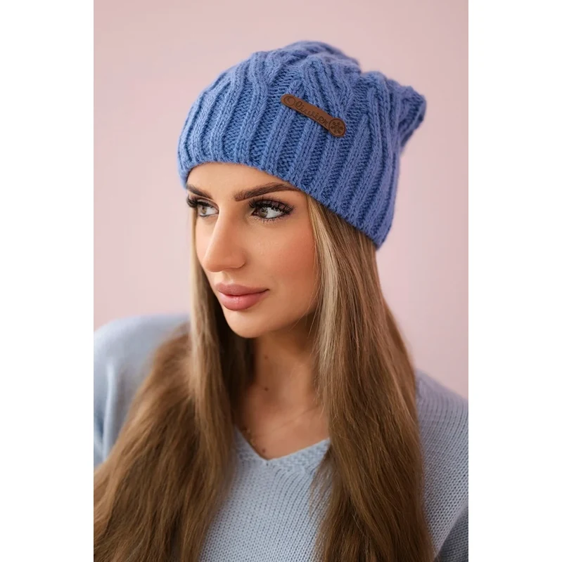 Kesi Čapica s fleece Paulina K227 svetlé džínsy 64695746