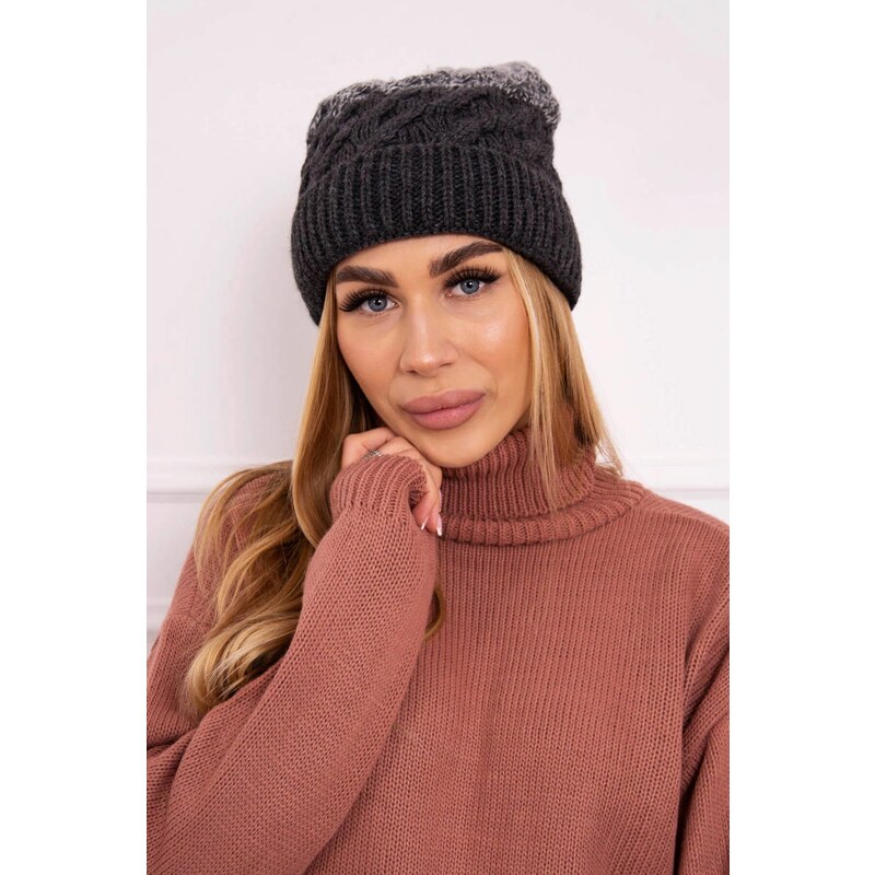 Kesi marka niezdefiniowana Čapica s fleece Ilona K218 grafit+sivá 60969075