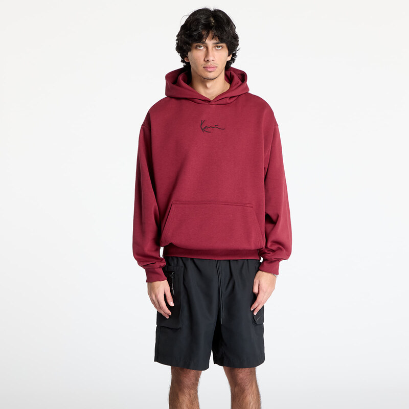 Mikina Karl Kani Small Signature Essential OS Hoodie Dark Red S 60969686