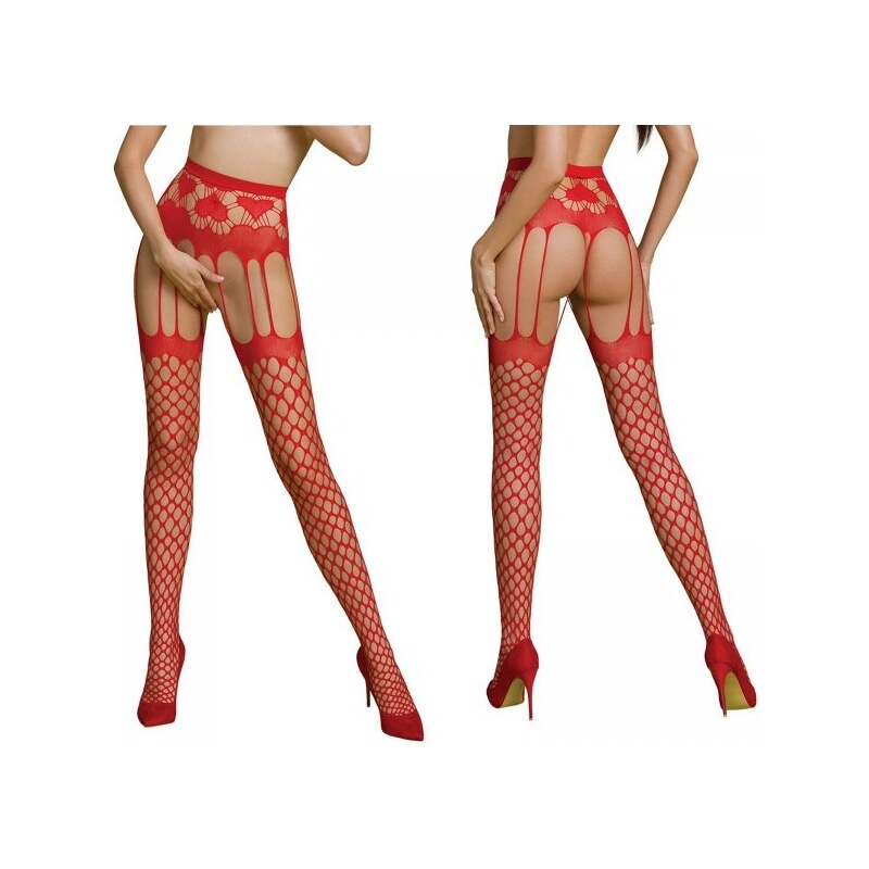 Pančuchy Passion ECO S009 red-stocking 60980160