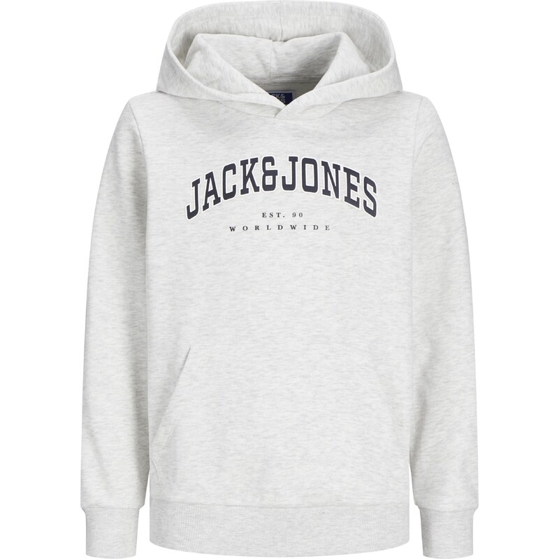 Jack & Jones Junior Mikina JJECaleb svetlosivá / čierna / biela 58416009