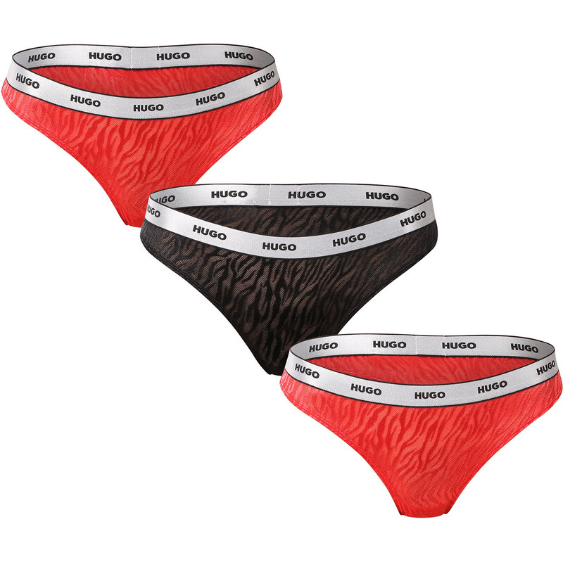 3PACK dámske tangá HUGO viacferbná (50527213 962) 60972284