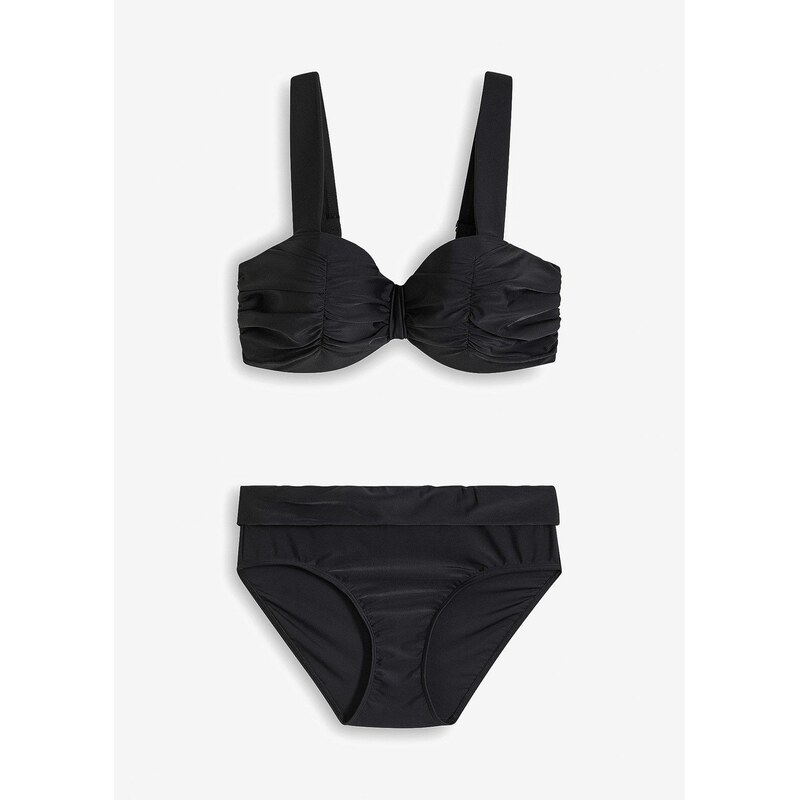 bonprix Bikiny s vystuženými ramienkami (2-dielne), farba čierna 44844307