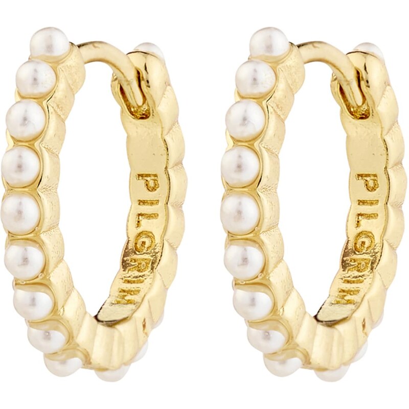 Pilgrim Náušnice Kalia zlatá / perlovo biela 60982394