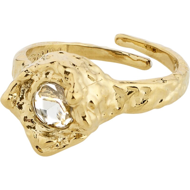 Pilgrim Prsteň Callum zlatá / priehľadná 60982389