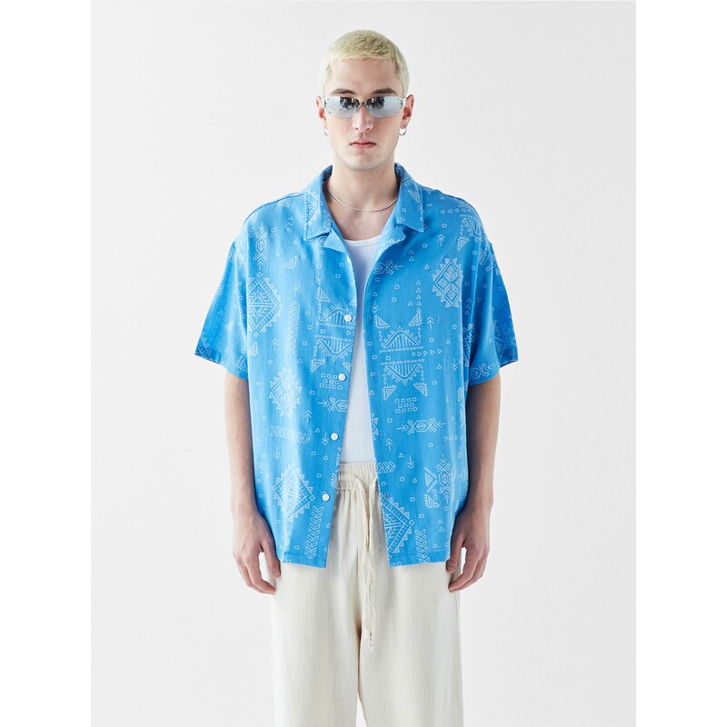 VAMOS CLO Košeľa modrá / biela 61944173