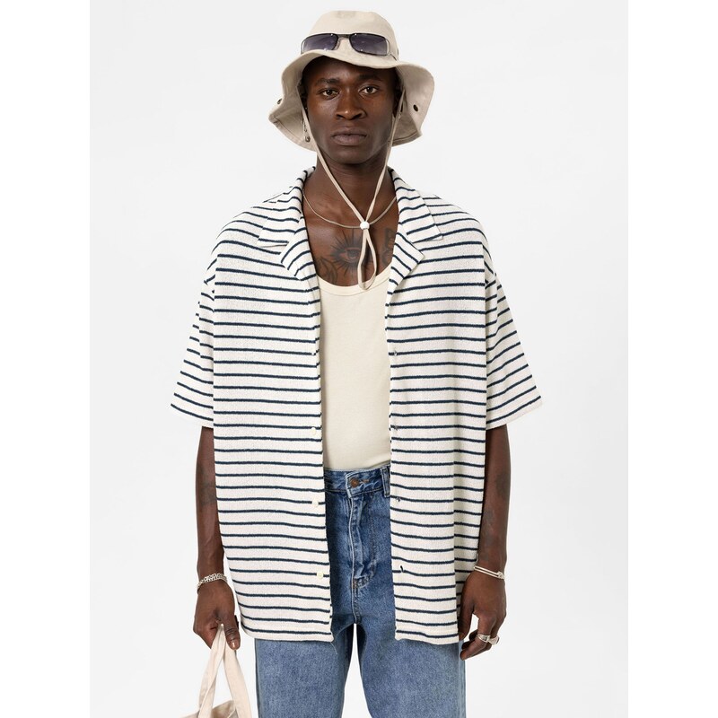 VAMOS CLO Košeľa námornícka modrá / biela 61944238