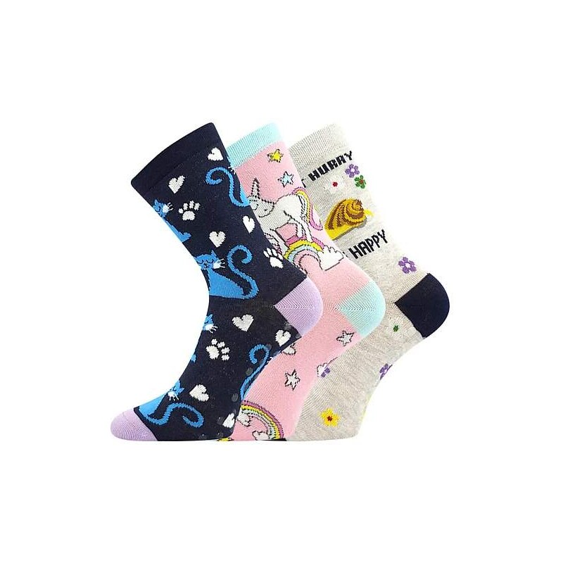 FILIP 07 ABS protišmykové detské ponožky Boma - BE HAPPY mix holka 25 61002435