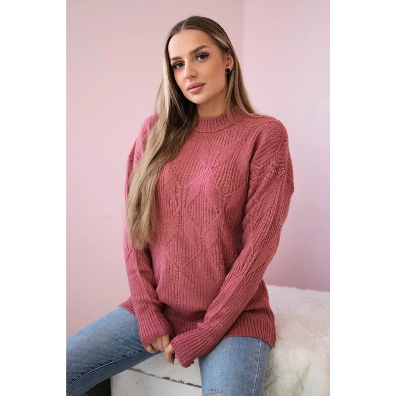MladaModa Sveter model 2024-6 staroružový 58163657