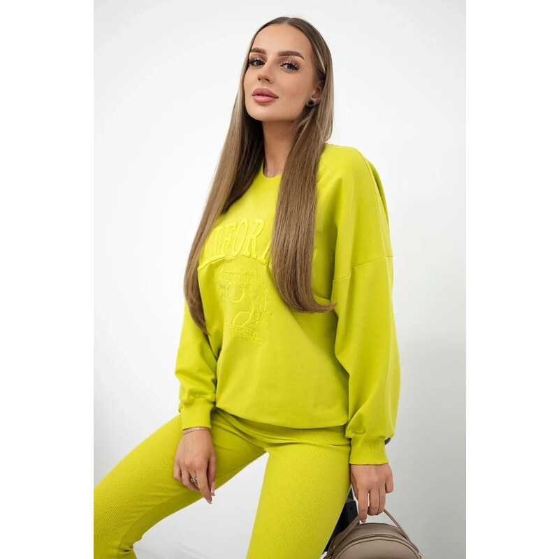 MladaModa Bavlnená súprava California farba kiwi 46491102