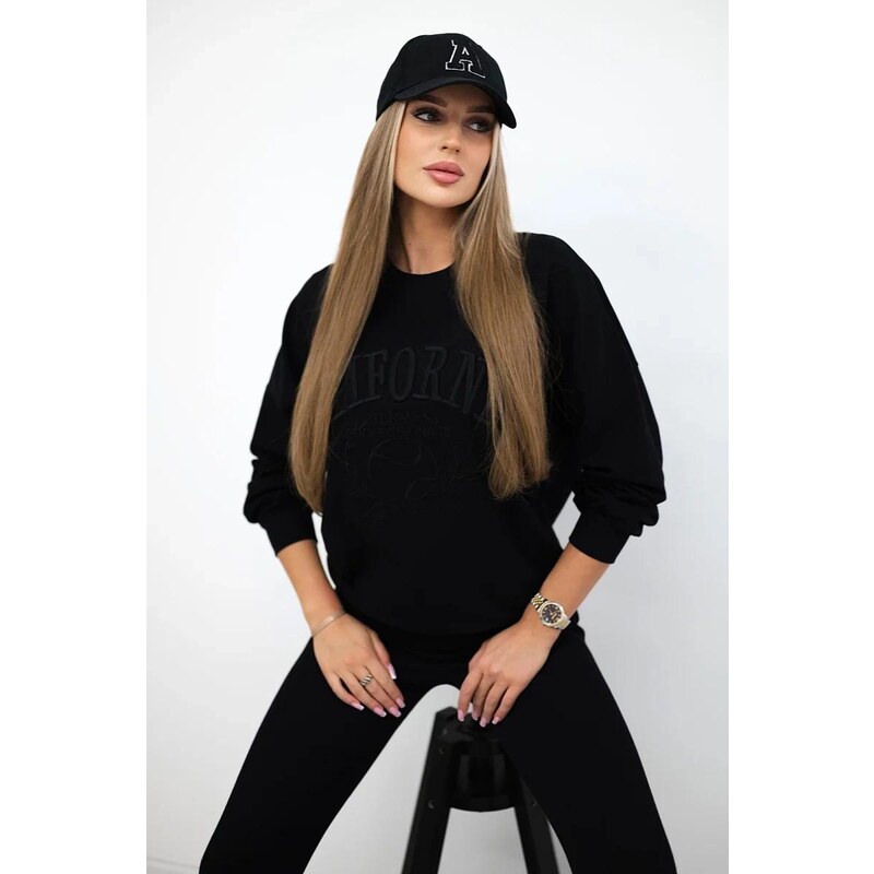 MladaModa Bavlnená súprava California čierna 46491106