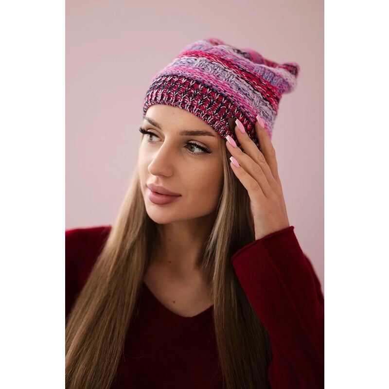 MladaModa Dámska čiapka Patricia K254 fuksiová+ružová 36491661