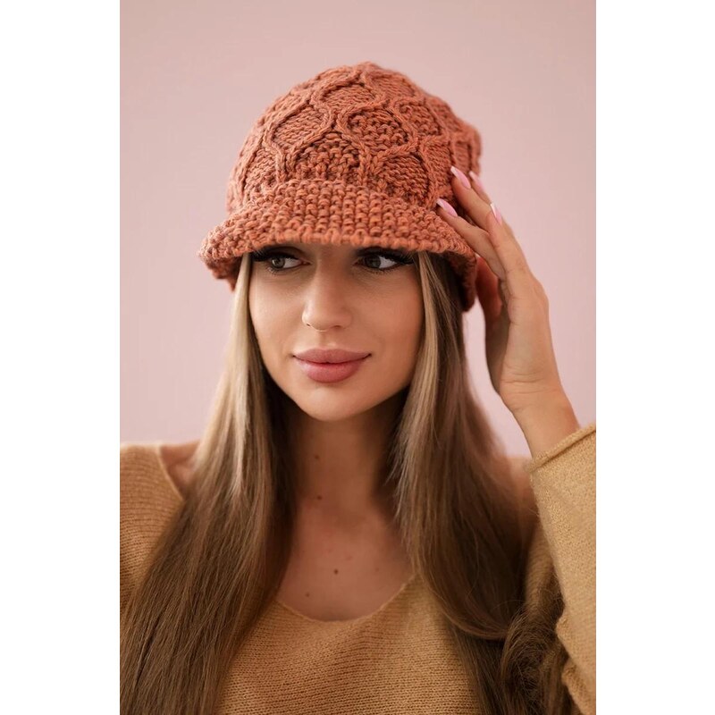 MladaModa Dámska čiapka Roma K235 staroružová 36491698