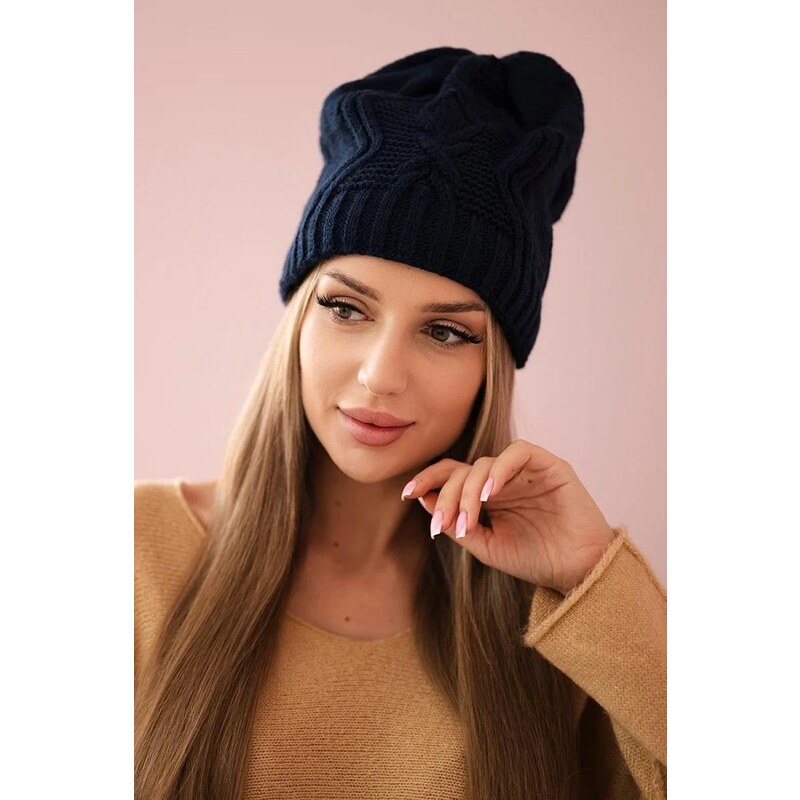 MladaModa Dámska čiapka Sylvia K244 námornícka modrá 36492415