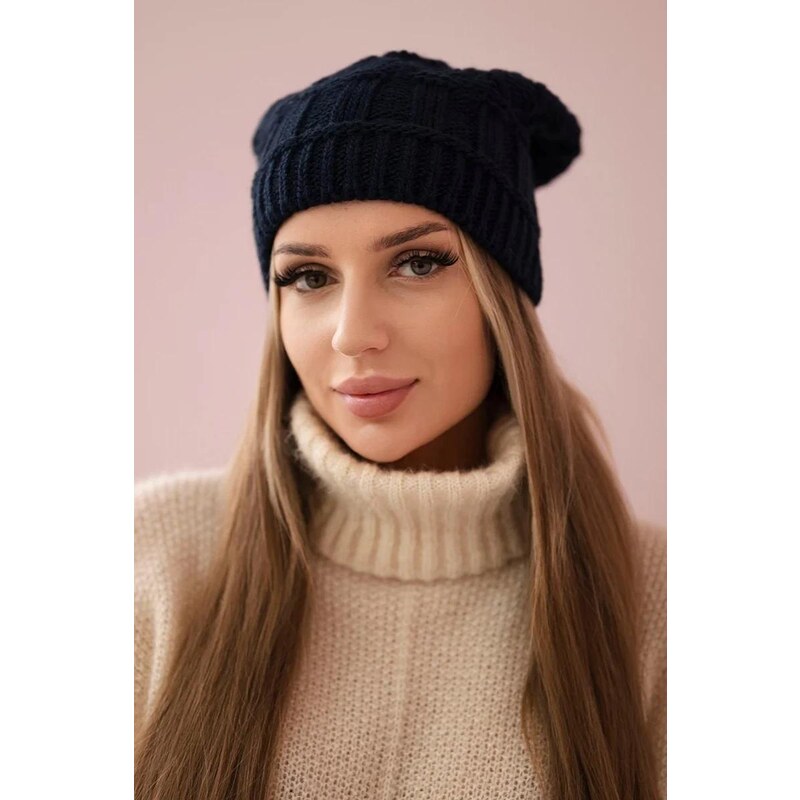 MladaModa Dámska čiapka Marta K231 námornícka modrá 36492475