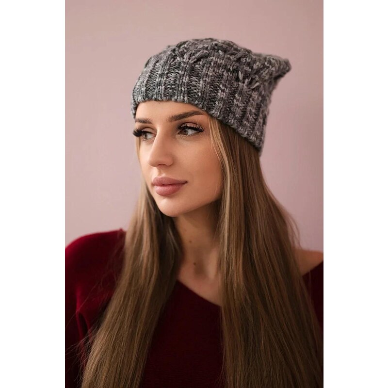 MladaModa Dámska čiapka Roxana K209 tmavošedá 36492558