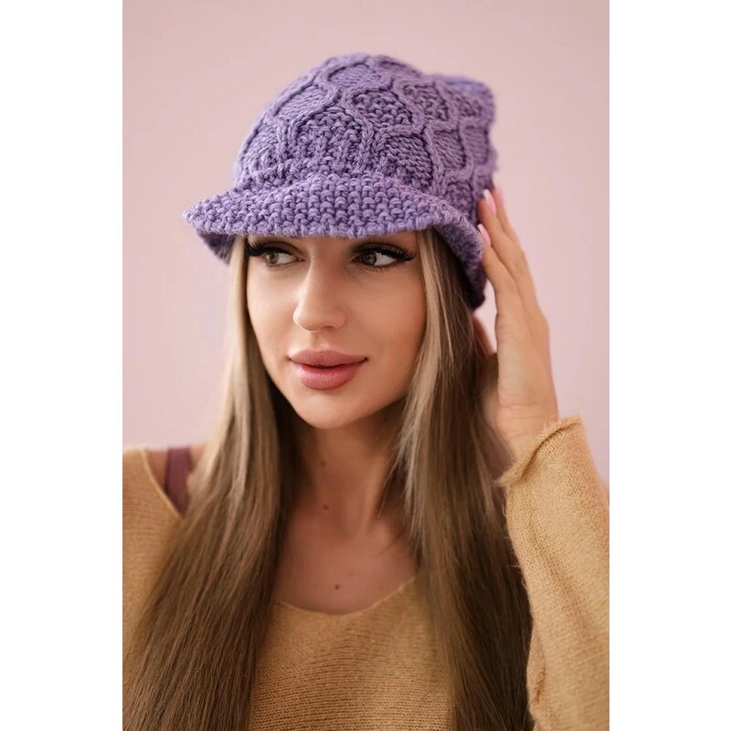 MladaModa Dámska čiapka Roma K235 farba lila 36430832