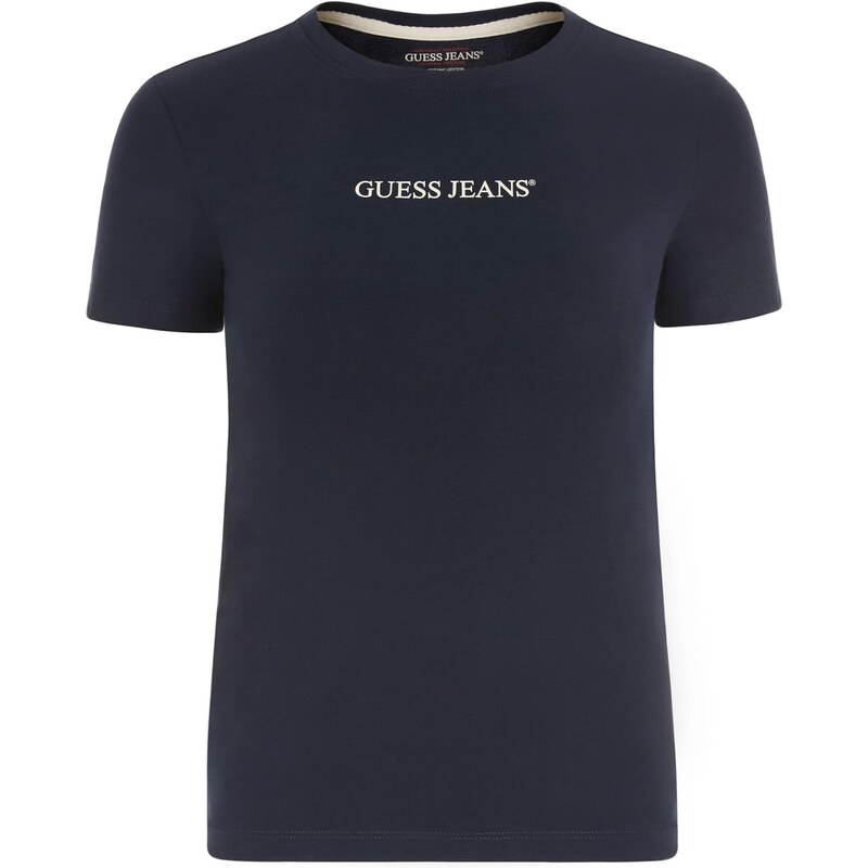 GUESS JEANS Tričko námornícka modrá / biela 61226292