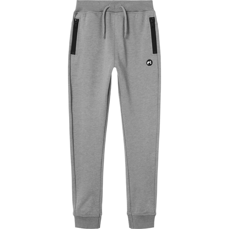 NAME IT Nohavice NKMVimo sivá melírovaná / čierna / biela 60998031