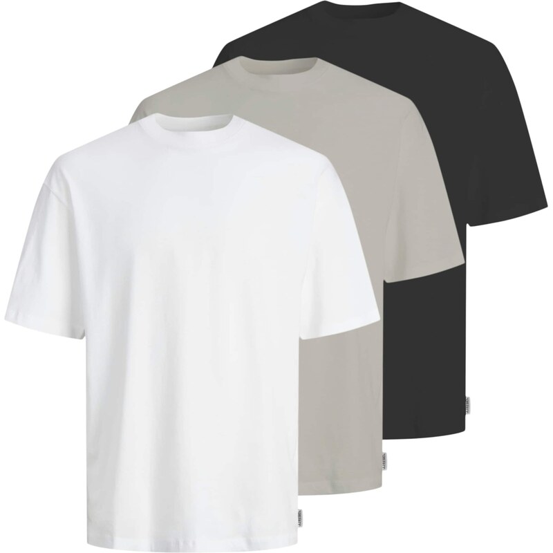 JJ Rebel Tričko JREB tmavobéžová / čierna / biela 60998259