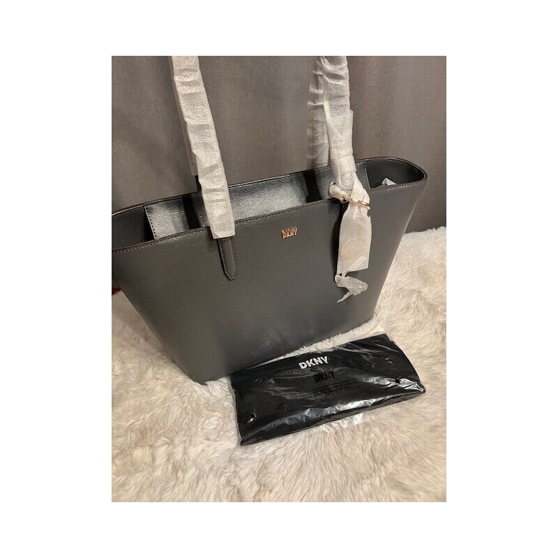 Dámska DKNY kabelka Bryant Dark Grey kožená 60997005