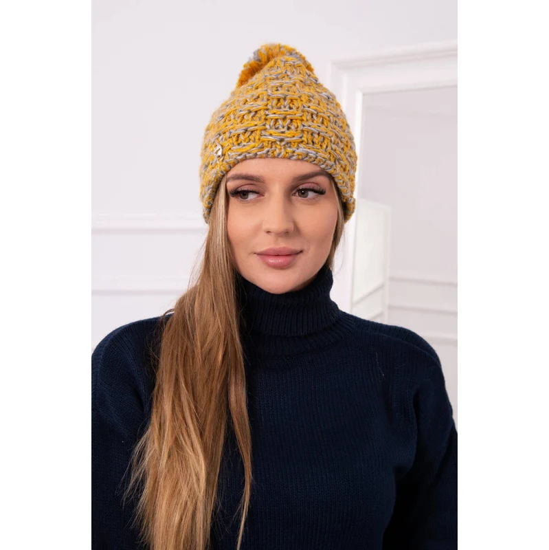 Kesi marka niezdefiniowana Čapica s fleece Fiona K275 horčica + šedá 60998587