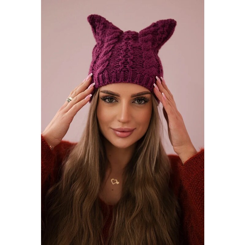 Kesi marka niezdefiniowana Čapica s fleece Rabbid K237 svetlo fialová 60941898