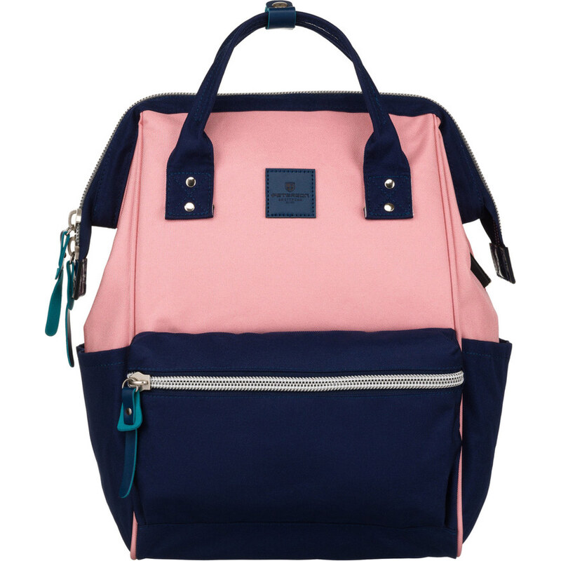 Peterson Ružovo-modrý mestský batoh s vreckami a USB portom PTN 8118 61532495