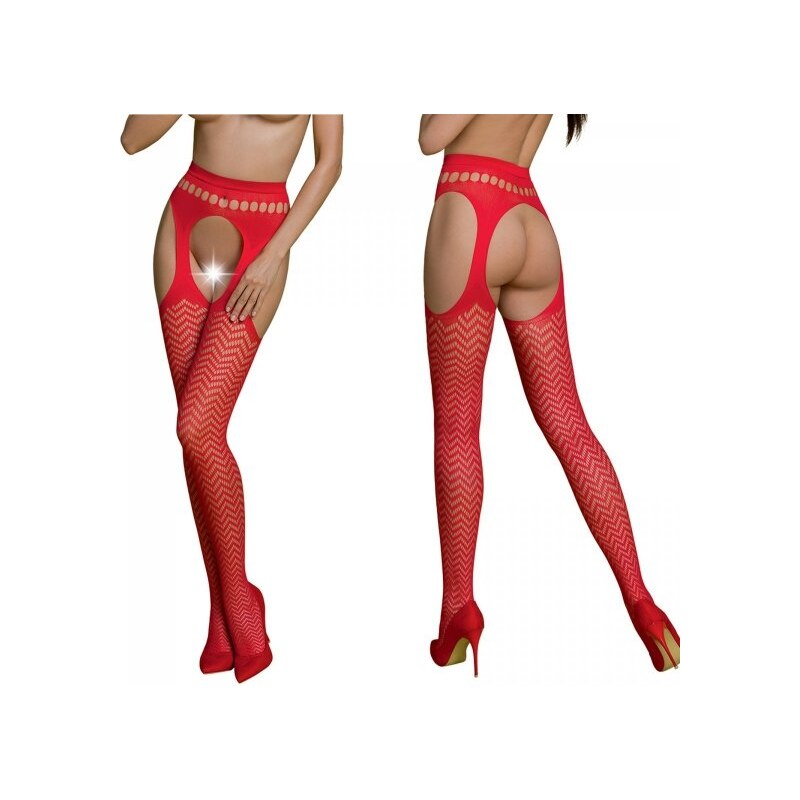 Passion ECO S002 Red - Pančuchy 61041101