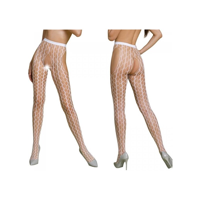Pančuchy Passion ECO S007 white - stocking 61041104