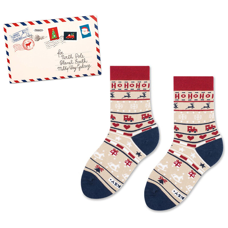 ZOOKSY/RAINBOW SOCKS Detské Zooks ponožky vianočný list 60707299